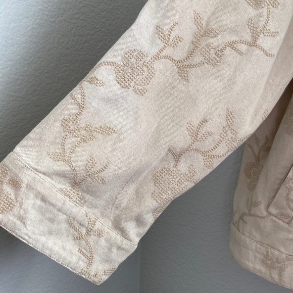 Anthropologie Pilcro Oversized Embroidered Button Down Jacket - Picture 10 of 16